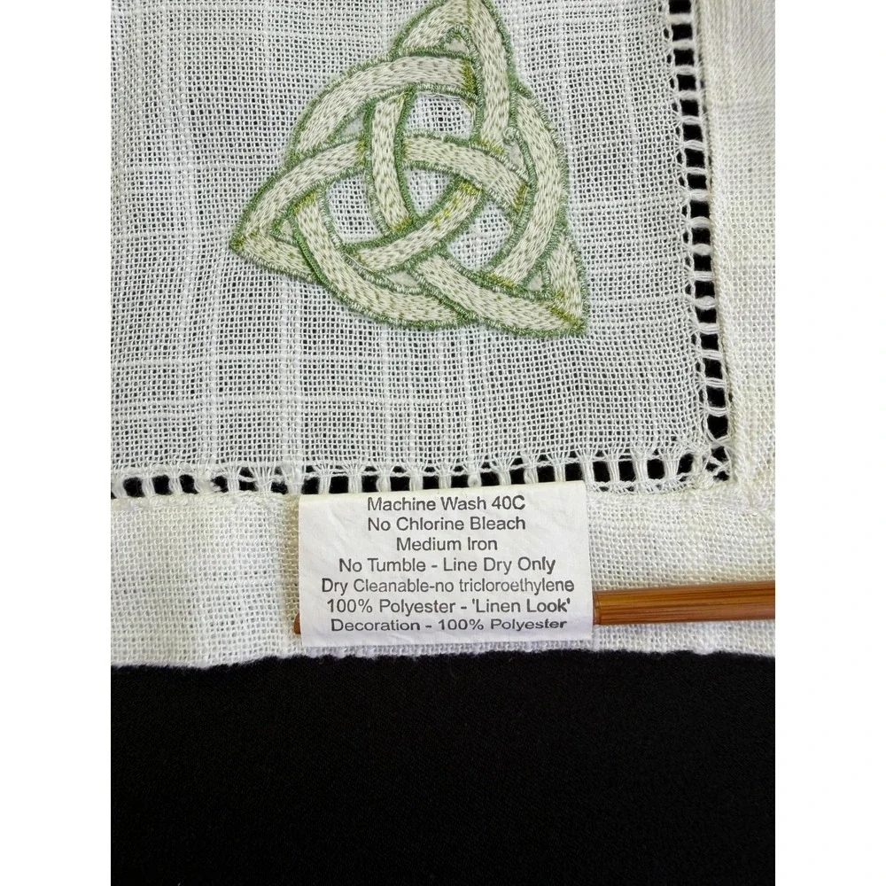 Charles‎ Gallen Irish Linen Textile Trinity Knot Table Runner 12X70 Made Ireland